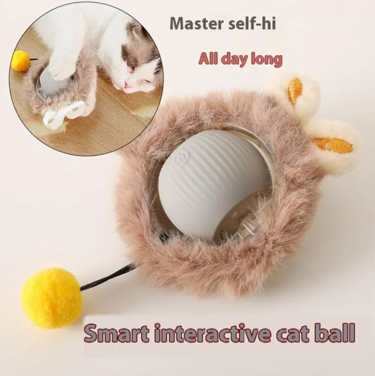 fun felines SmartRotating Pet PlayBall