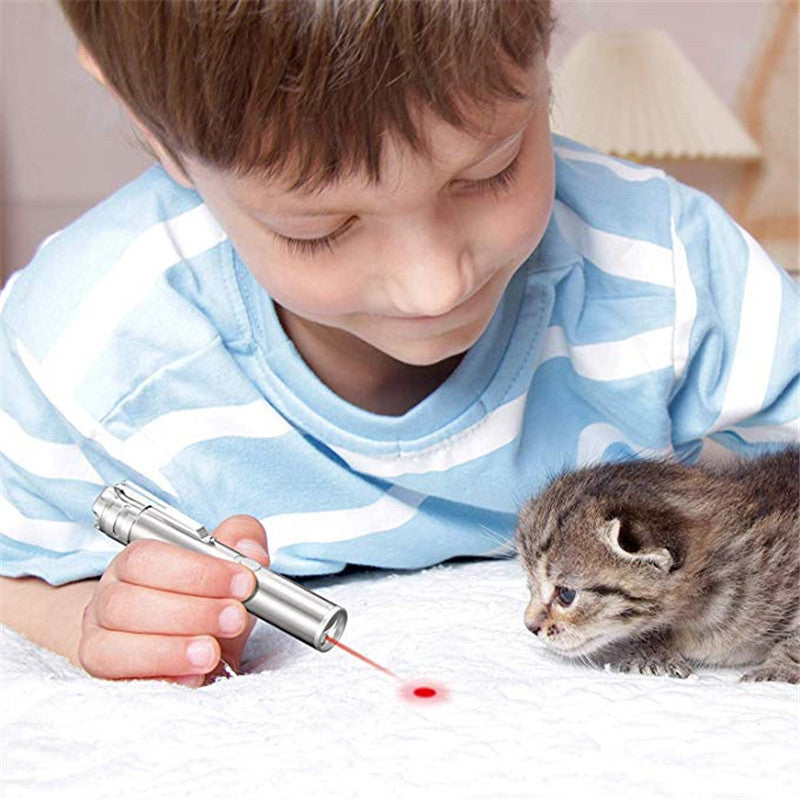 USB Rechargeable 3-in-1 Laser Cat Toy Wand