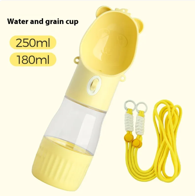 2 In 1 Portable pet Water Bottle and with food container