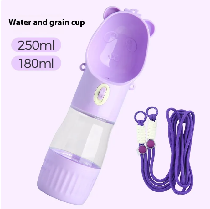 2 In 1 Portable pet Water Bottle and with food container